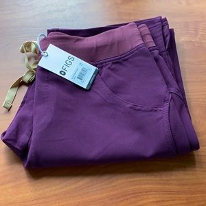 Figs Scrub Pants - Deep Purple - Kade Cargo Style